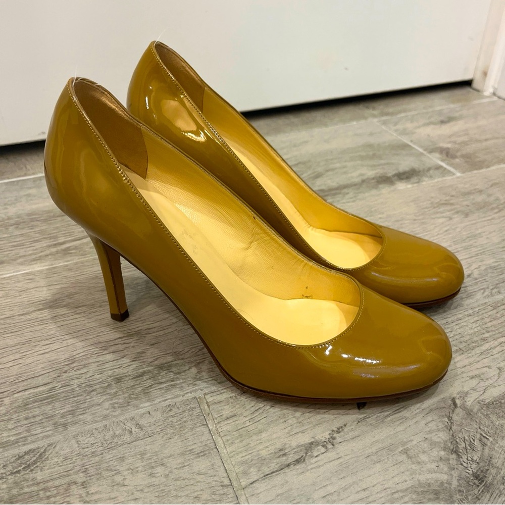 Kate Spade Women's Tan Patent Heels‎ Stiletto Pumps Size 7.5 B